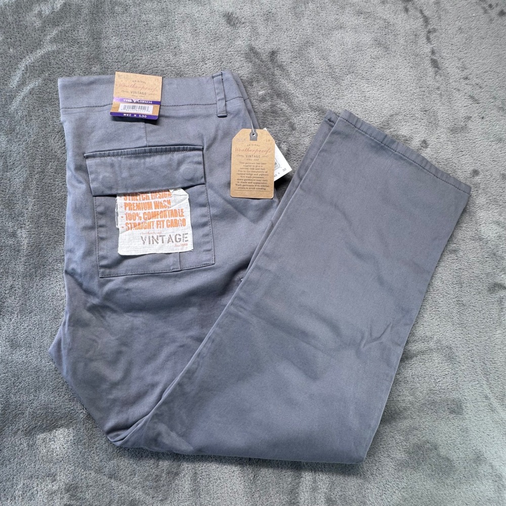 Weatherproof Vintage Straight Fit Cargo Pants Stretch Design NWT 40x30